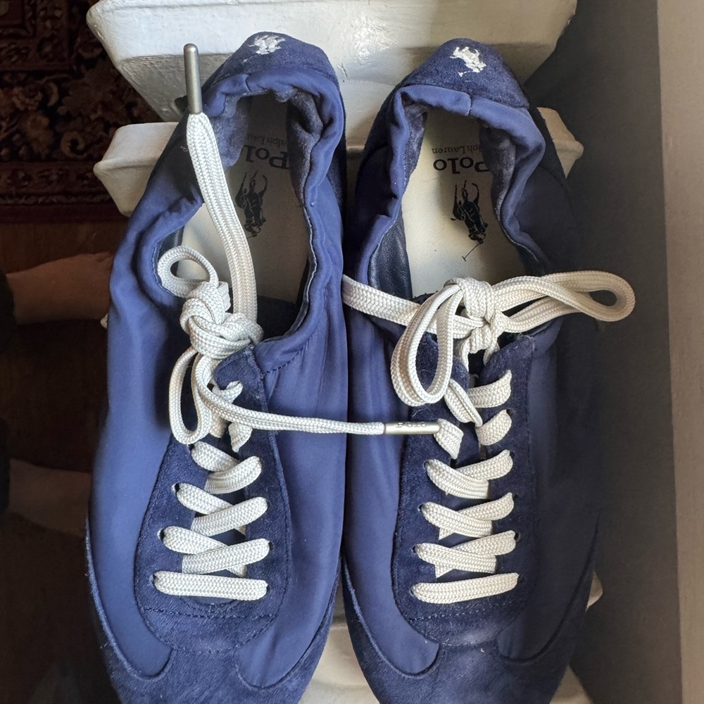 Polo by Ralph Lauren Suede Ballerina Navy Sneakers